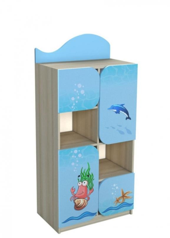 Шафа "Морські пригоди" з фотодруком АЛМАНТ 702х400х1400(1600) мм